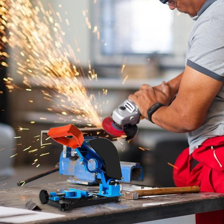 CutMaster™ - Suport Profesional pentru Polizor Unghiular cu Taiere la 45°