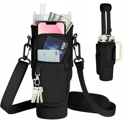 HydroPack™ - Husa Multifunctionala pentru Sticla de Apa cu Buzunar pentru Telefon
