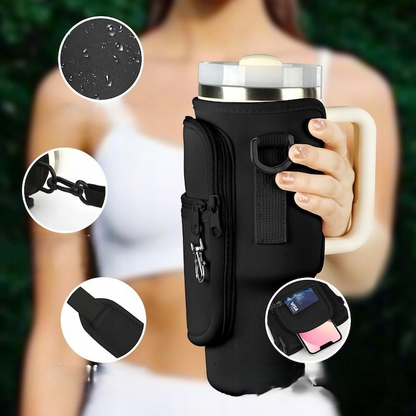 HydroPack™ - Husa Multifunctionala pentru Sticla de Apa cu Buzunar pentru Telefon
