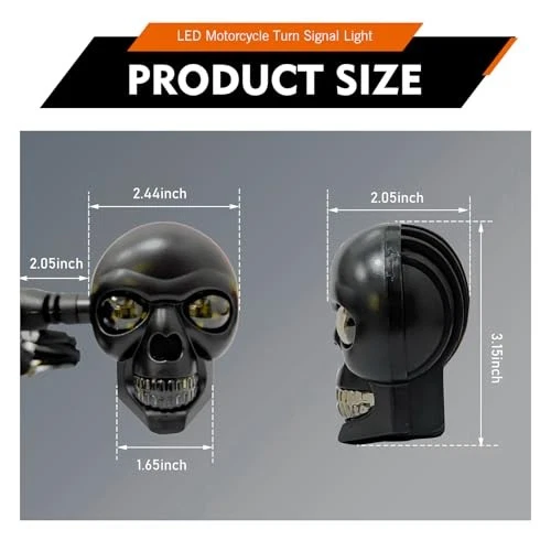 SKULLIX™ - Semnalizari LED Skull Pentru Motocicleta